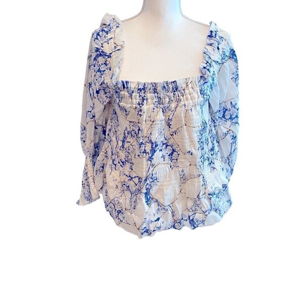 ALLSAINTS Linen-Silk Lara Buruberu Top Size US 6 - Picture 5 of 12